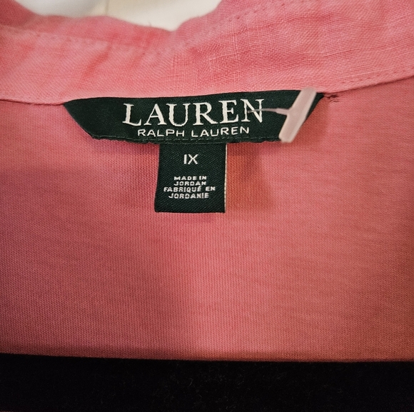 LRL RALPH LAUREN Womens 1X Plus Size Shirt Boho 3/4 Sleeves 100% Cotton - Picture 2 of 5